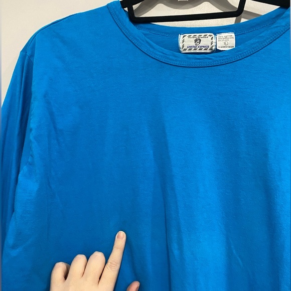 •2/$35• VTG 80s Limited Express Blue Tunic or Nightgown with High Slits - Picture 3 of 6